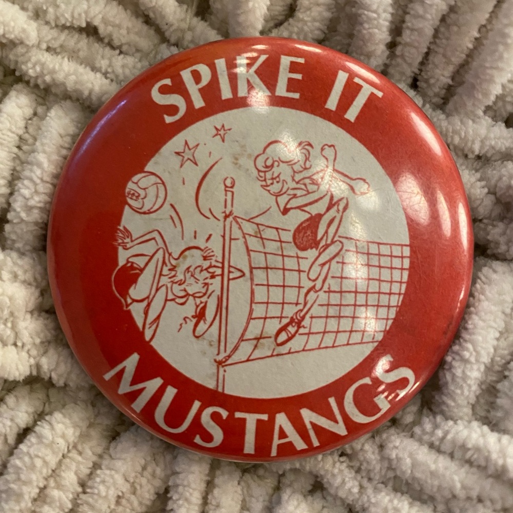 Vintage Volleyball Button